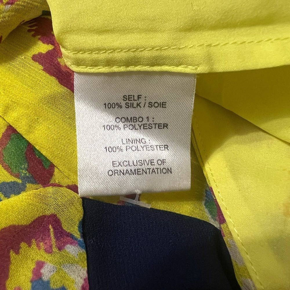 🦋Tanya Taylor Everly Lemon Garden Floral Silk Midi Sleeveless Dress Sz 2 (AA2) - Picture 9 of 10